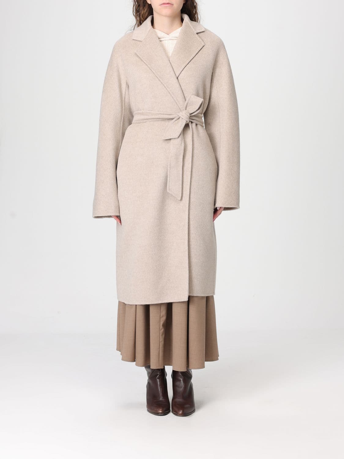Max Mara Coat Woman color Sand