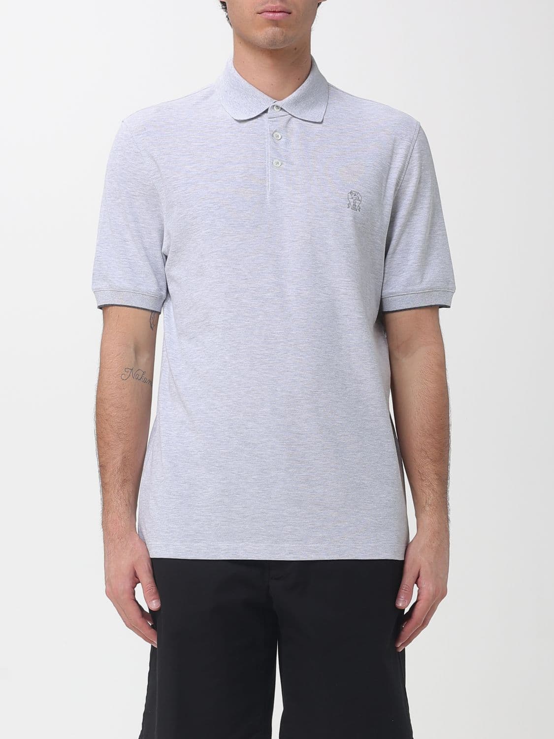 Brunello Cucinelli Polo Shirt Men color Grey 1 · XL