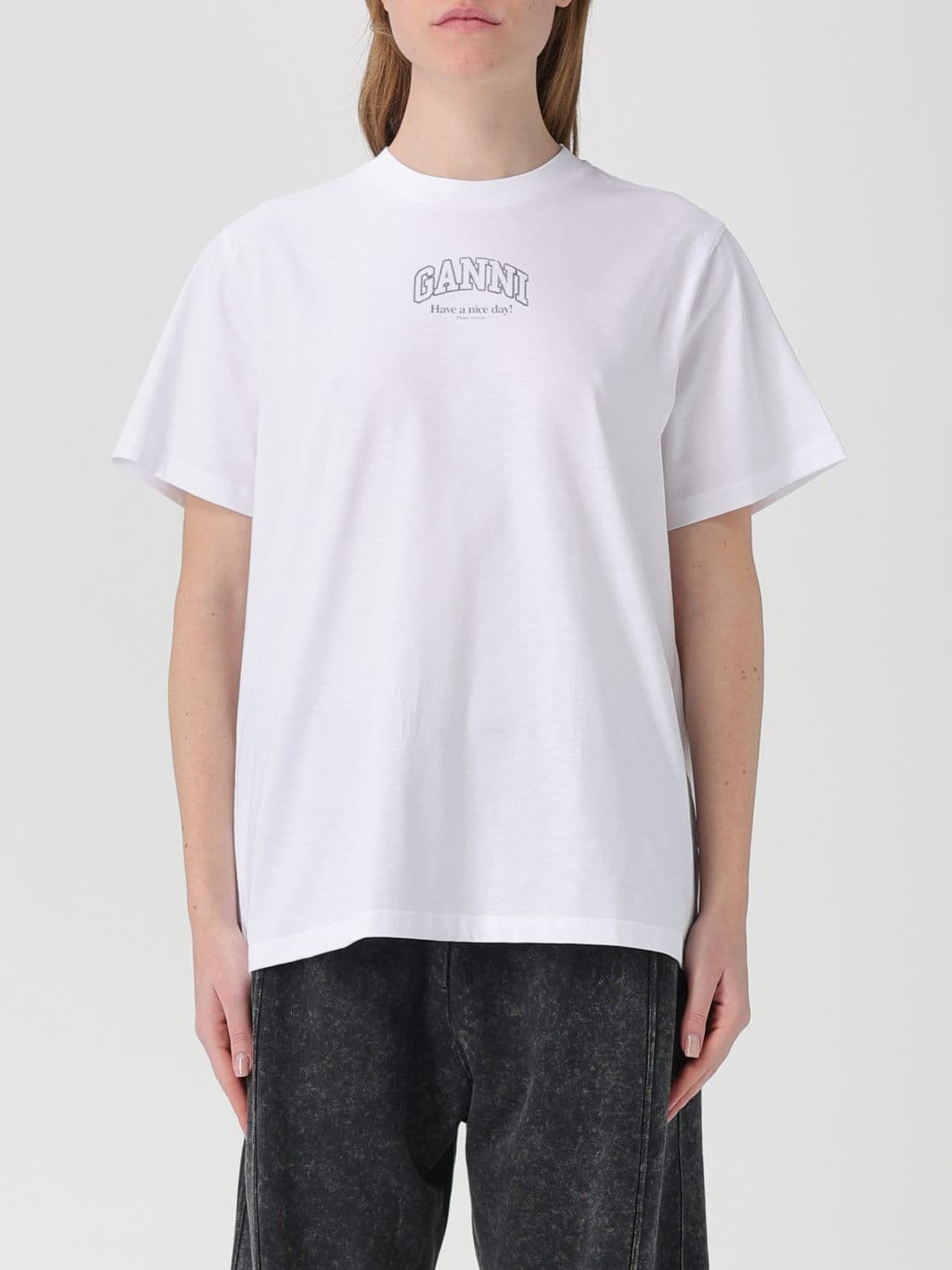 Ganni T-Shirt Woman color White