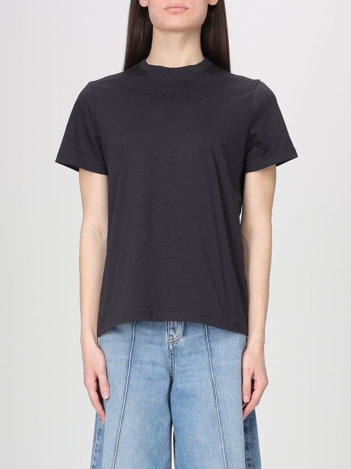 Ganni T-Shirt Woman color Black