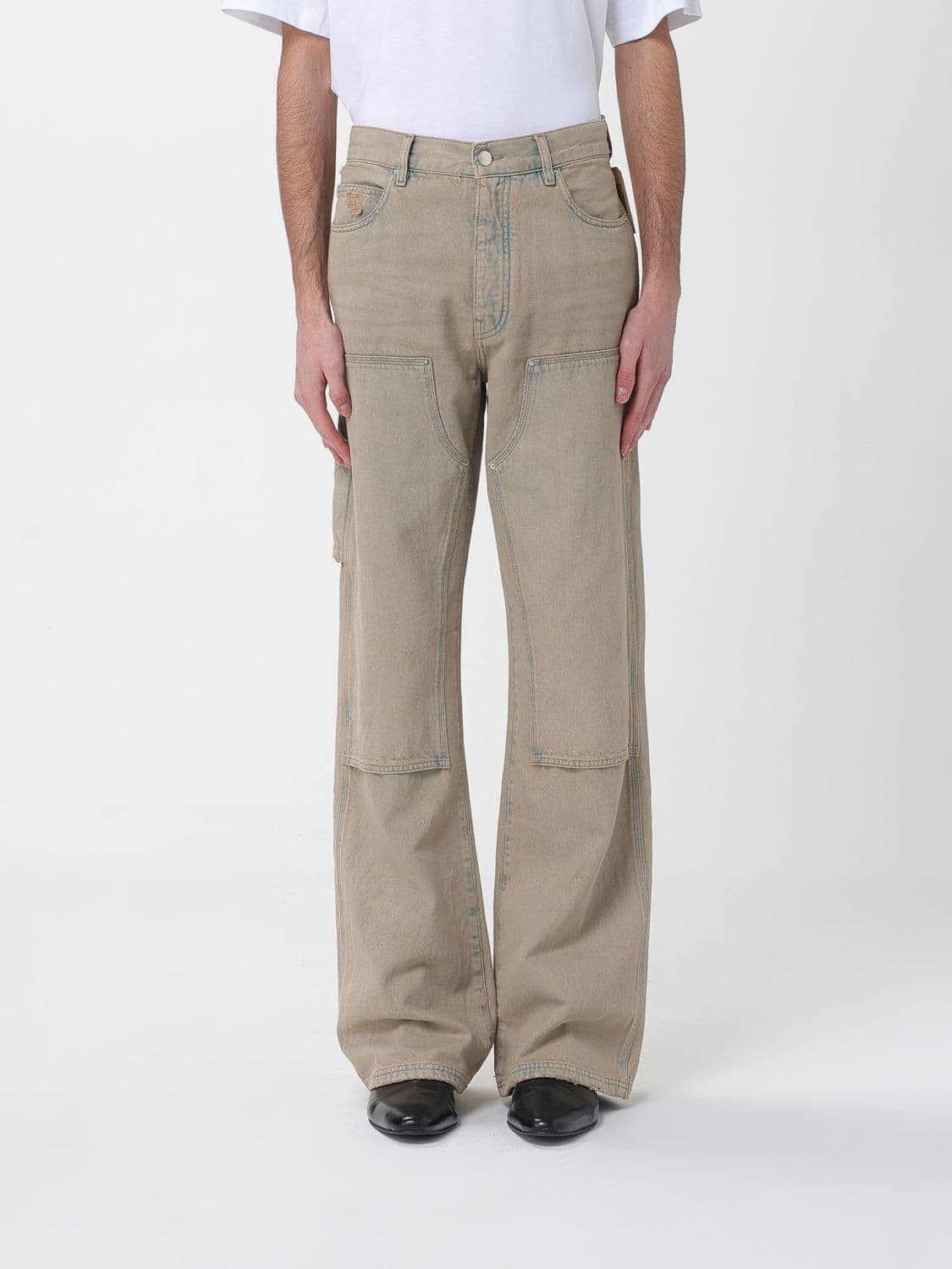 Amiri Jeans Men color Beige