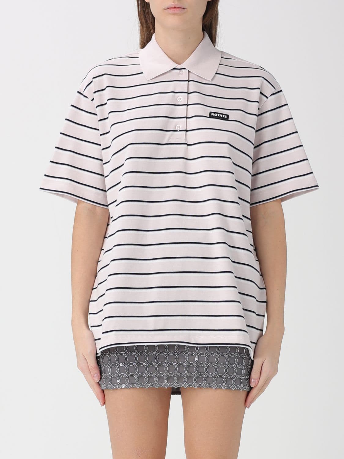 Rotate Polo Shirt Woman color Striped · XS