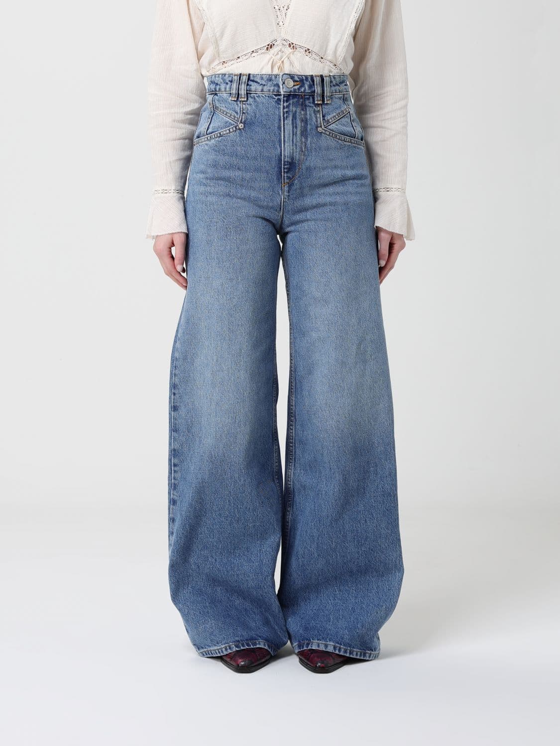 Isabel Marant Jeans Woman color Gnawed Blue