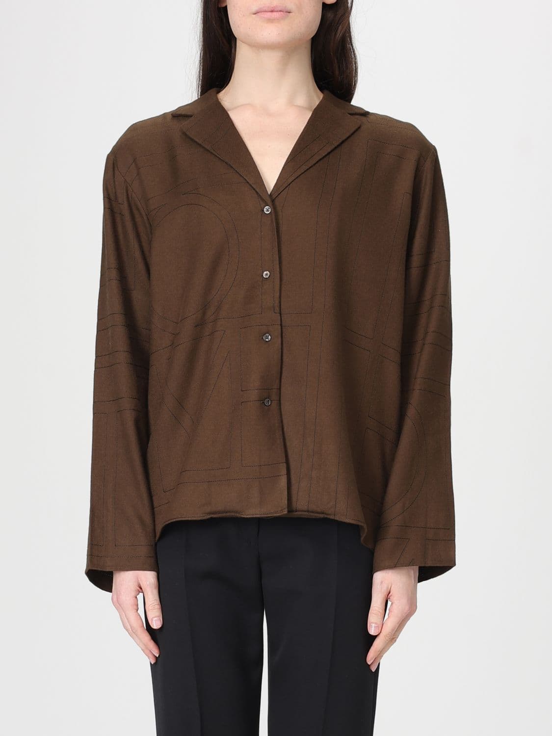 Toteme Shirt Woman color Brown