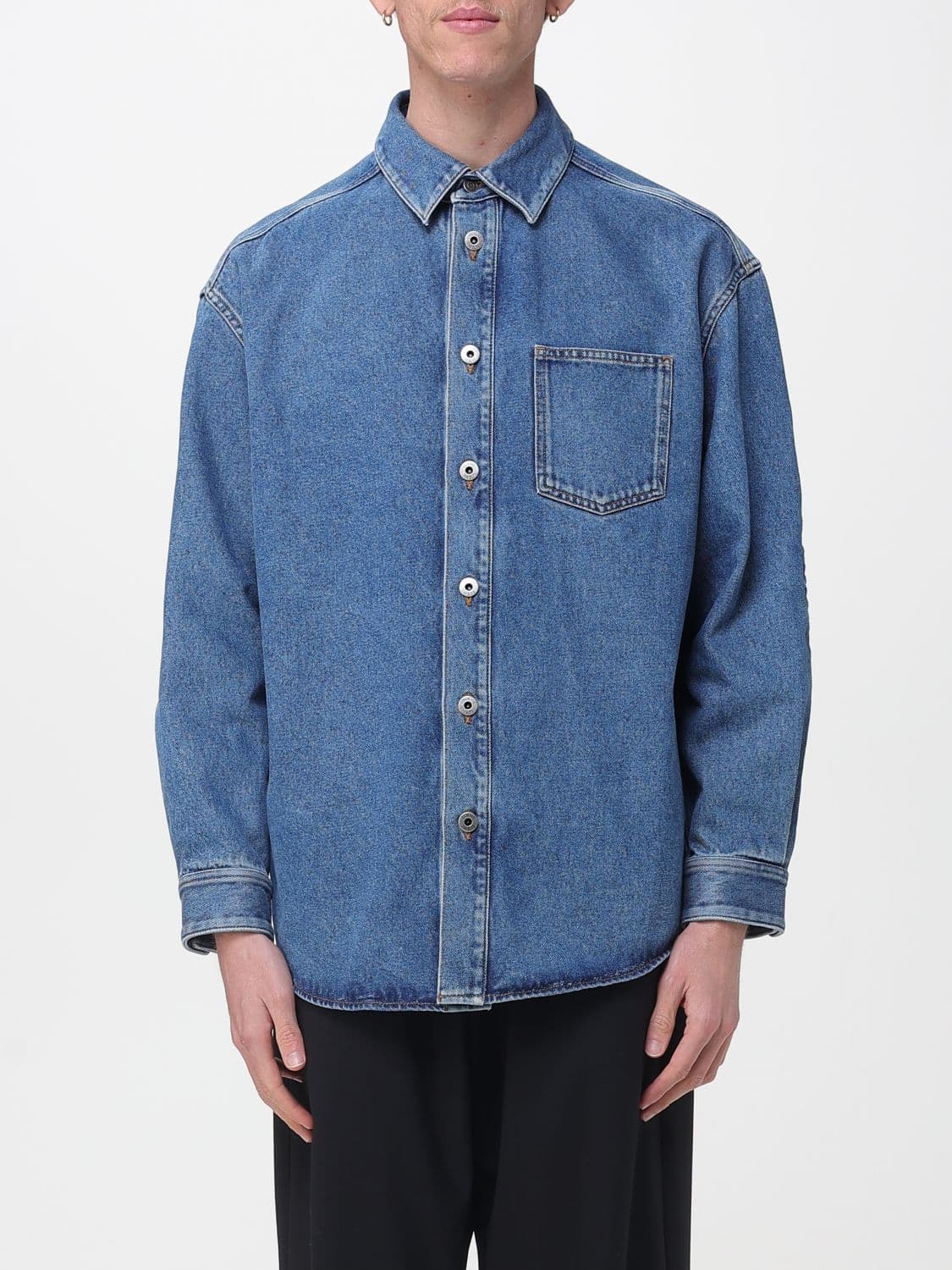 Loewe Jacket Men color Gnawed Blue