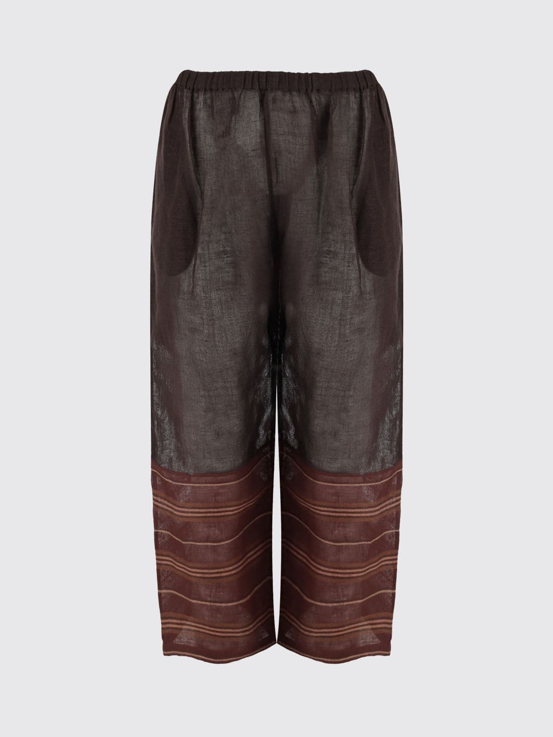 Tory Burch Pants Woman color Brown