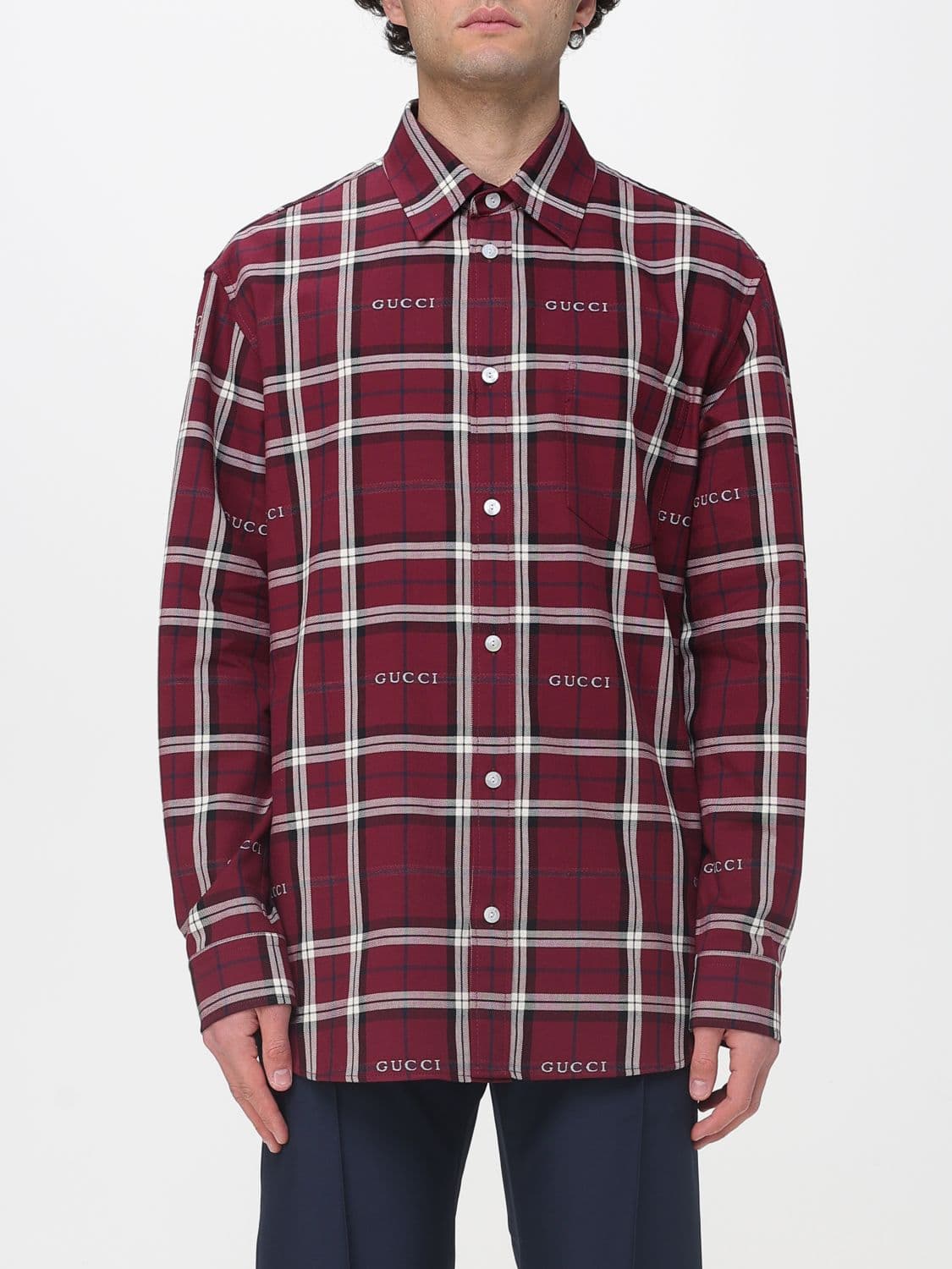 Gucci Shirt Men color Burgundy