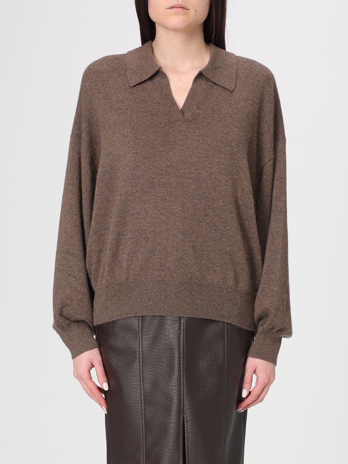 Lisa Yang Polo Shirt Woman color Brown