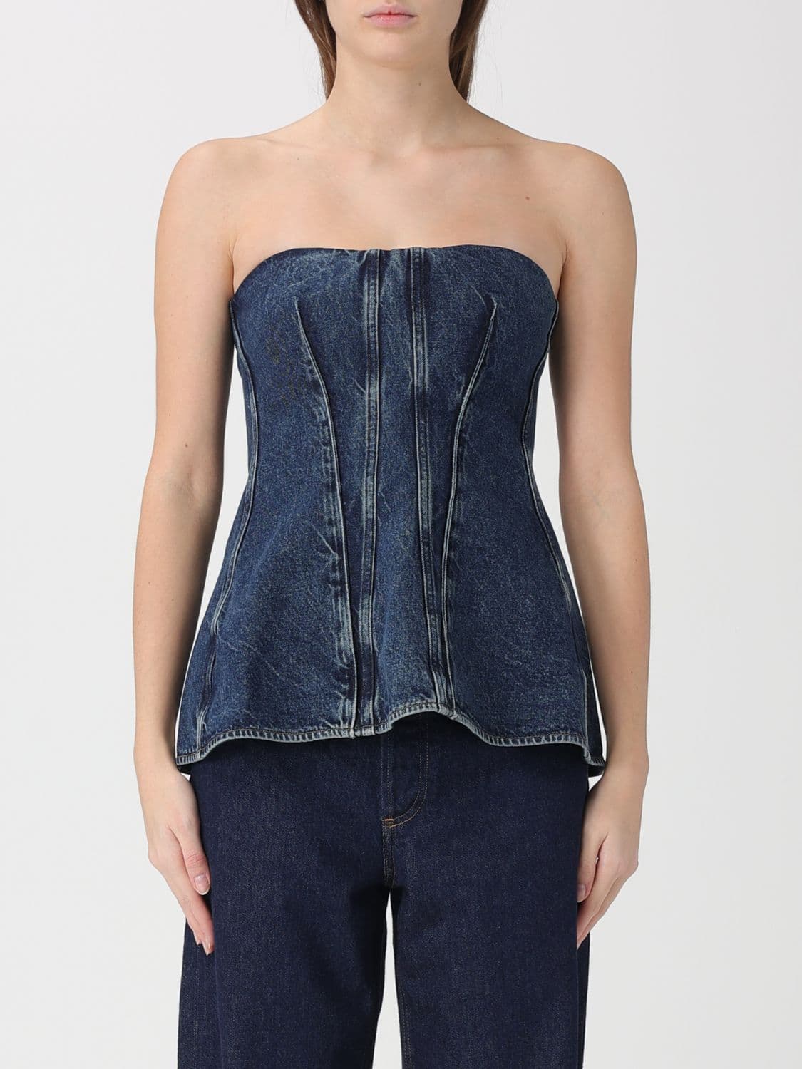 Agolde Top Woman color Denim