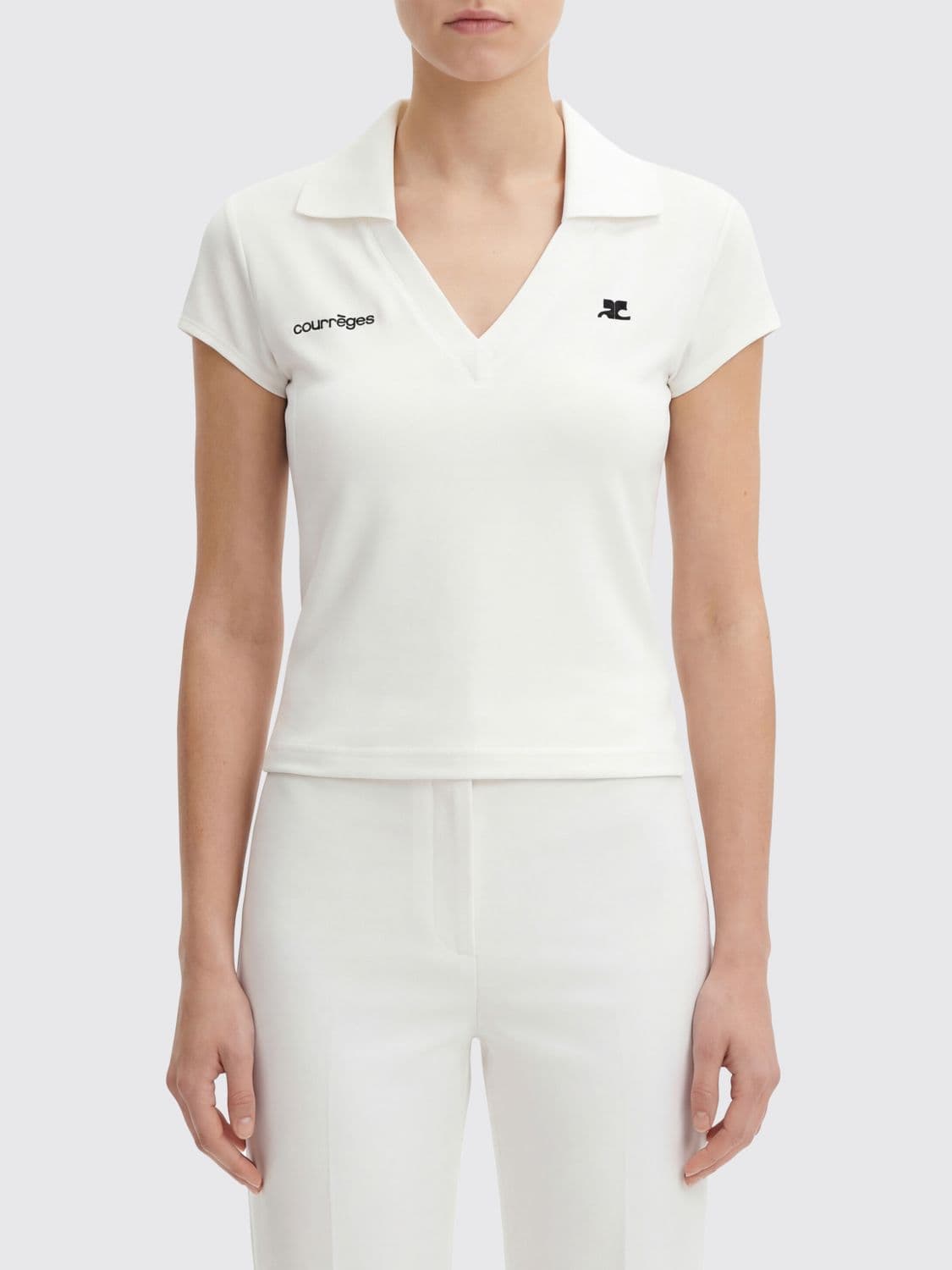 Courrèges Polo Shirt Woman color White