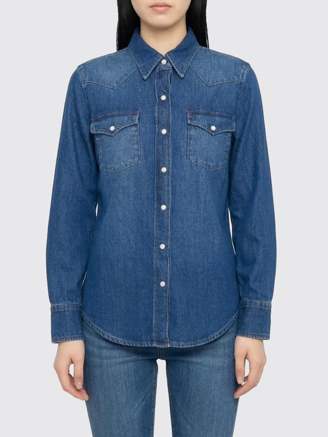 A.p.c. A. P.C. Shirt Woman color Blue