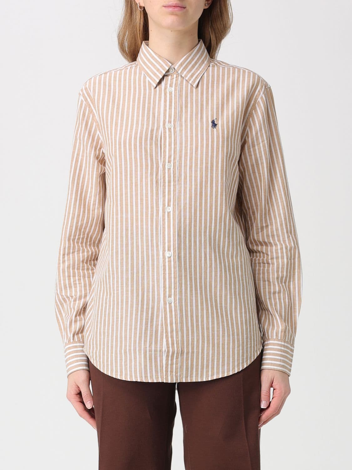 Polo Ralph Lauren Shirt Woman color Beige