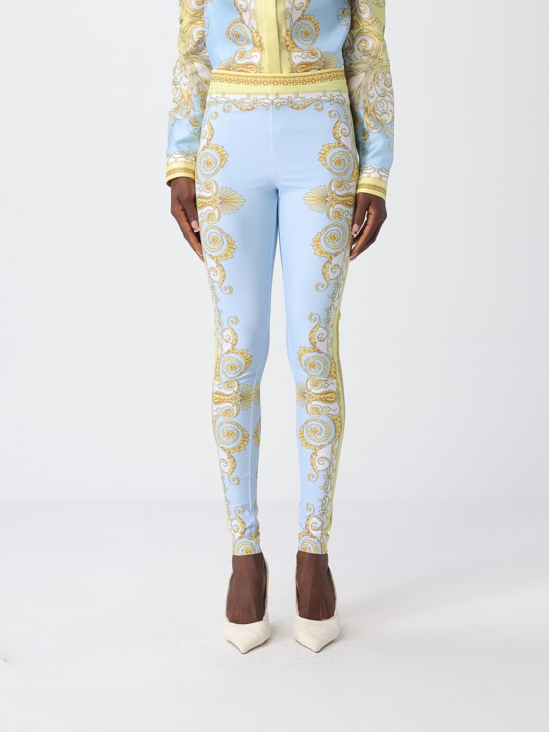 Versace Pants Woman color Blue