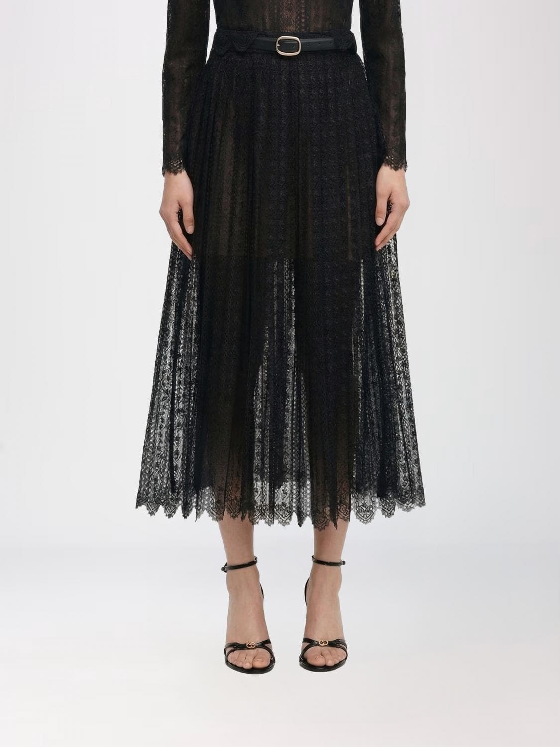 Self-Portrait Skirt Woman color Black