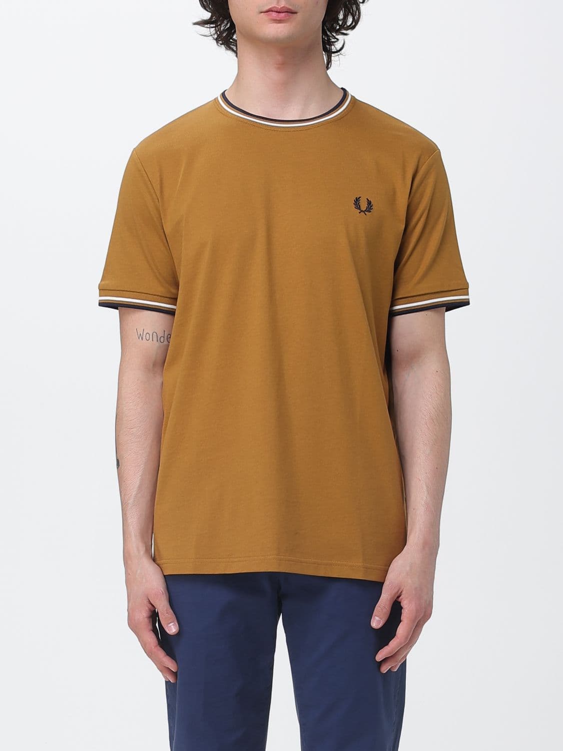 Fred Perry T-Shirt Men color Cream