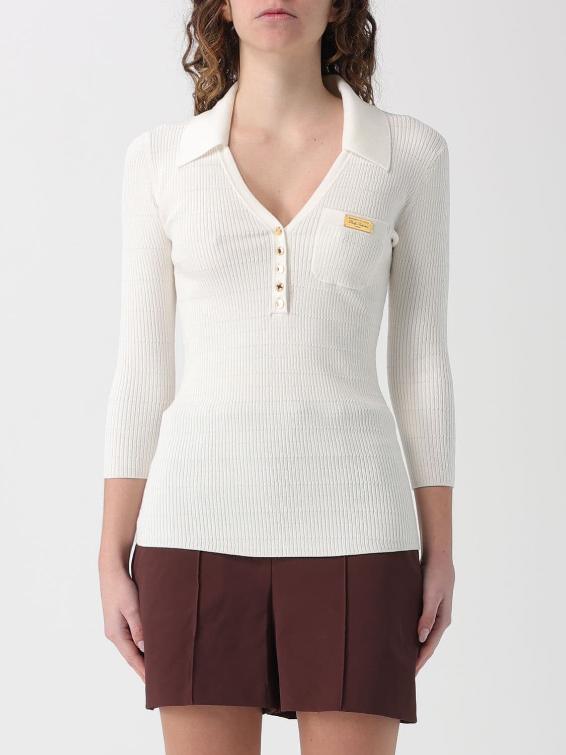 Elisabetta Franchi Polo Shirt Woman color White