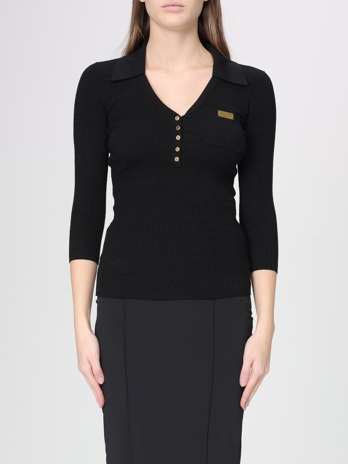 Elisabetta Franchi Polo Shirt Woman color Black