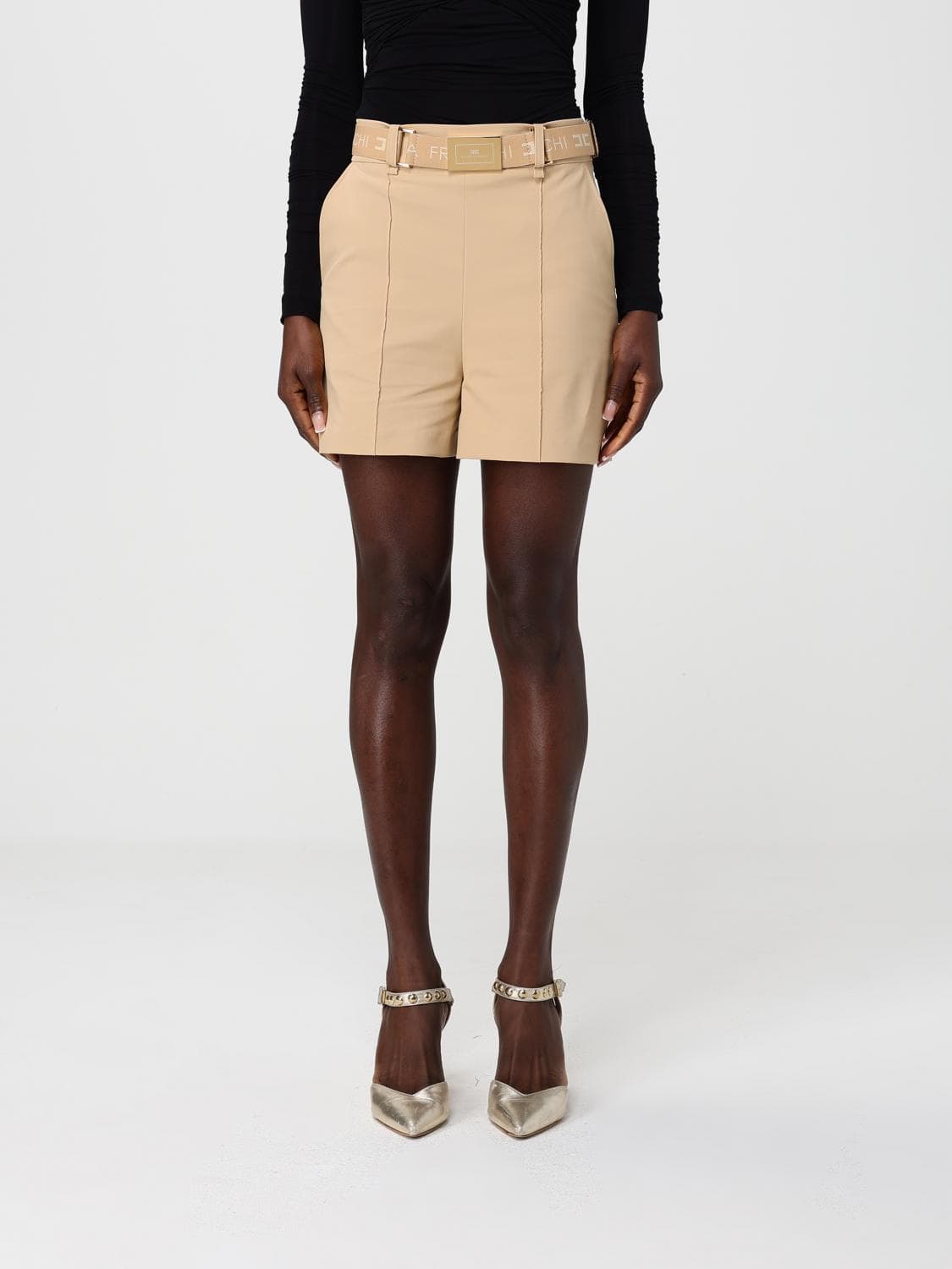 Elisabetta Franchi Shorts Woman color Beige