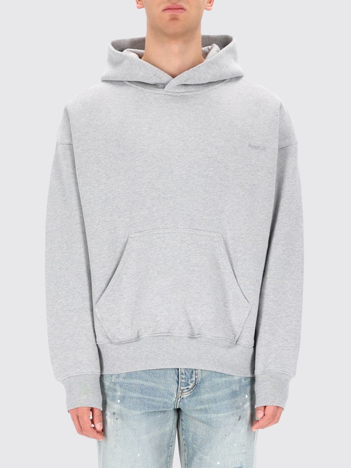 Purple Sweatshirt Men color Grey