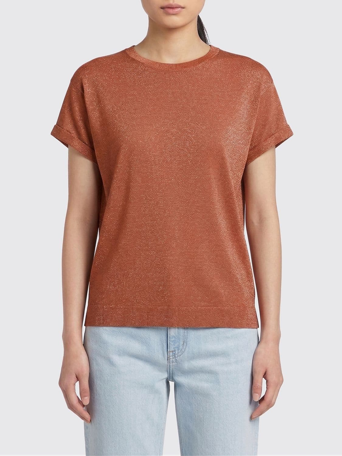 Brunello Cucinelli T-Shirt Woman color Brick Red