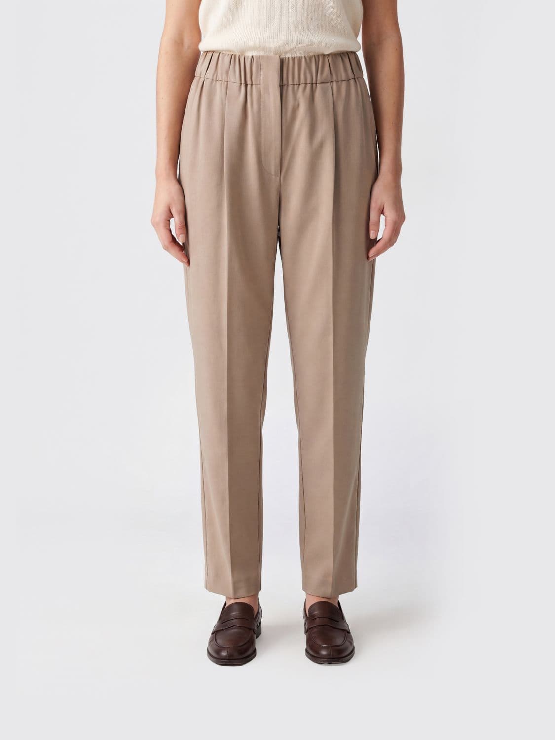 Brunello Cucinelli Pants Woman color Coffee