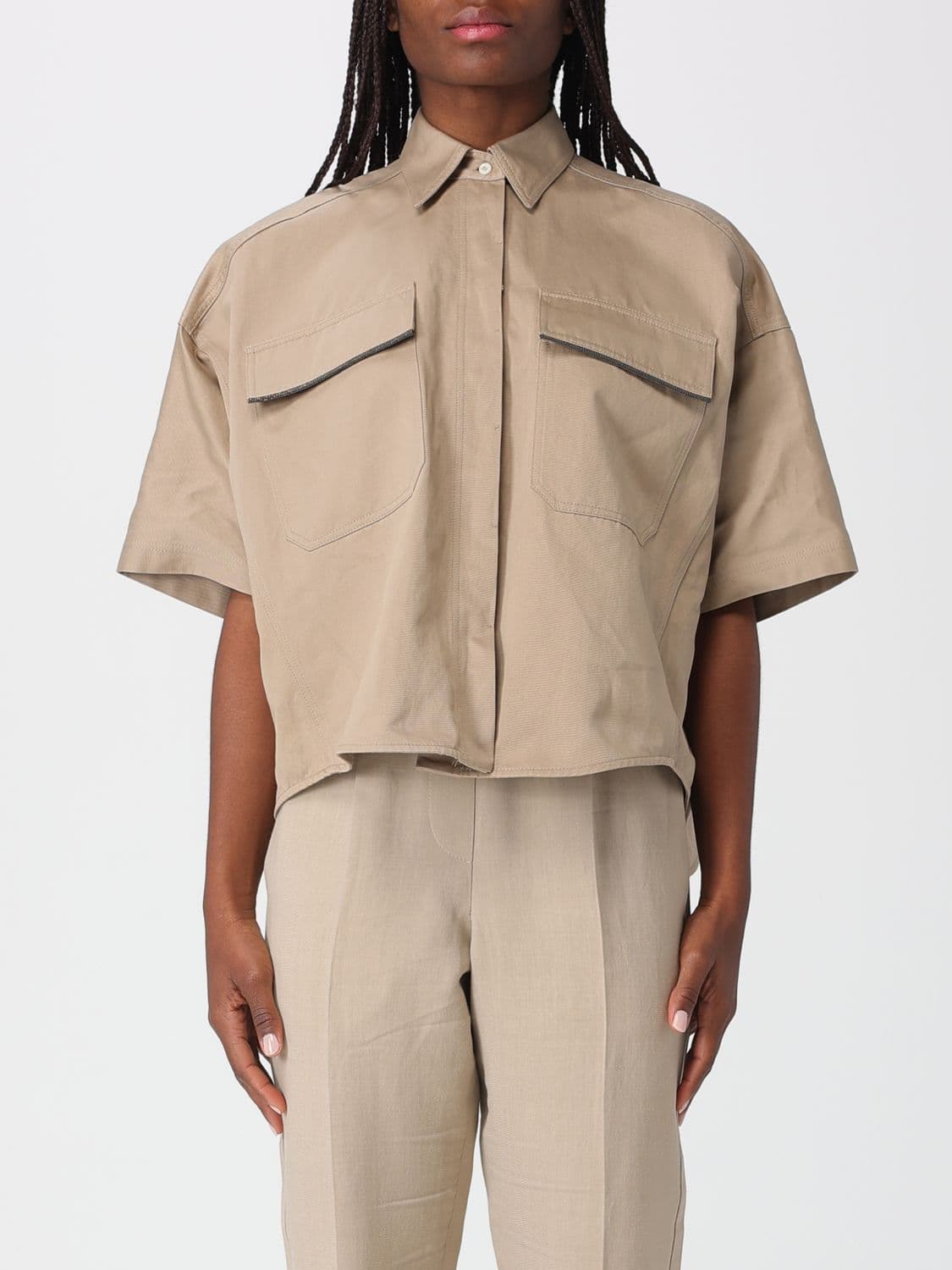 Brunello Cucinelli Shirt Woman color Beige