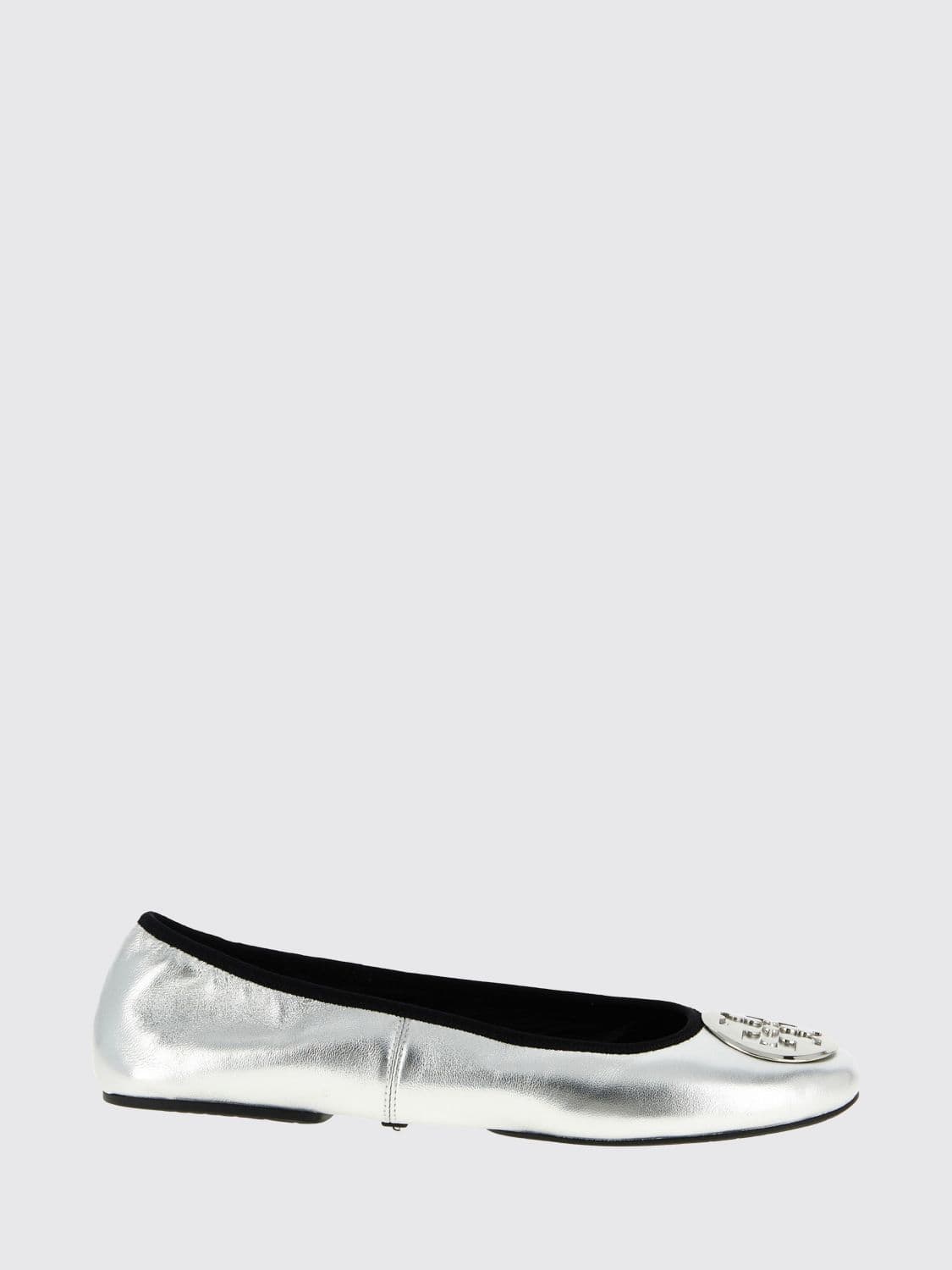 Tory Burch Ballet Flat Woman color Silver