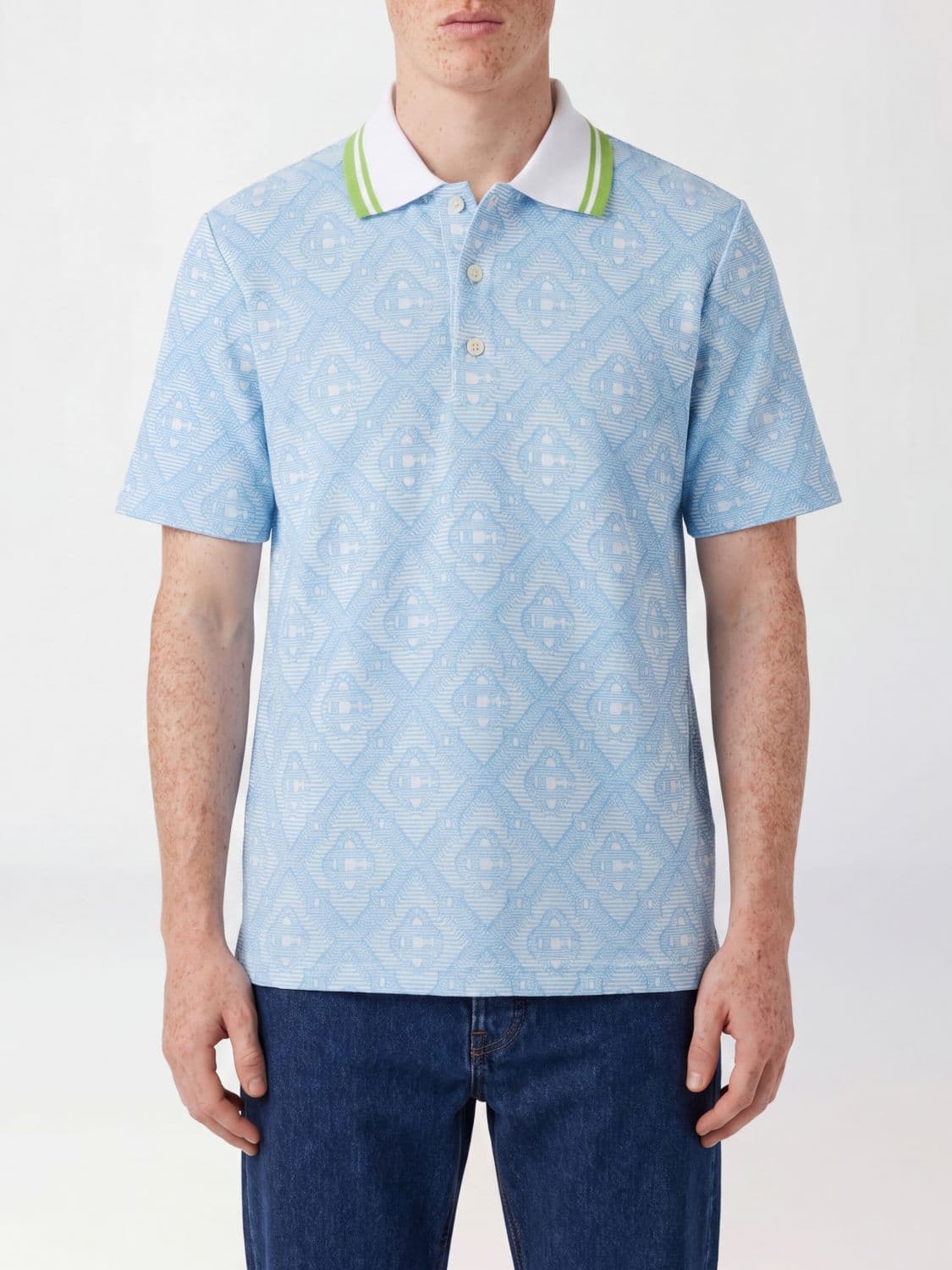 Casablanca Polo Shirt Men color Blue · S