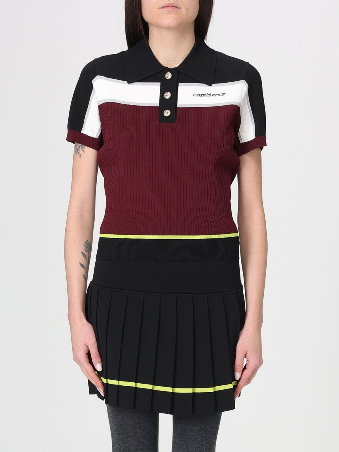 Casablanca Polo Shirt Woman color Burgundy