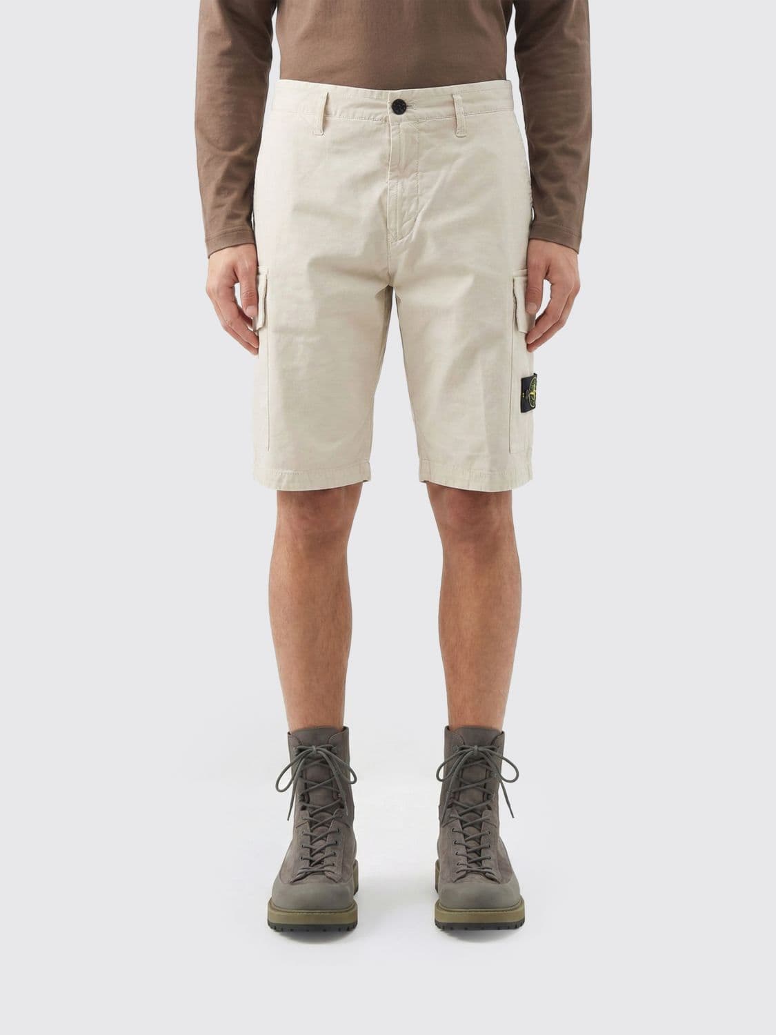 Stone Island Shorts Men color White