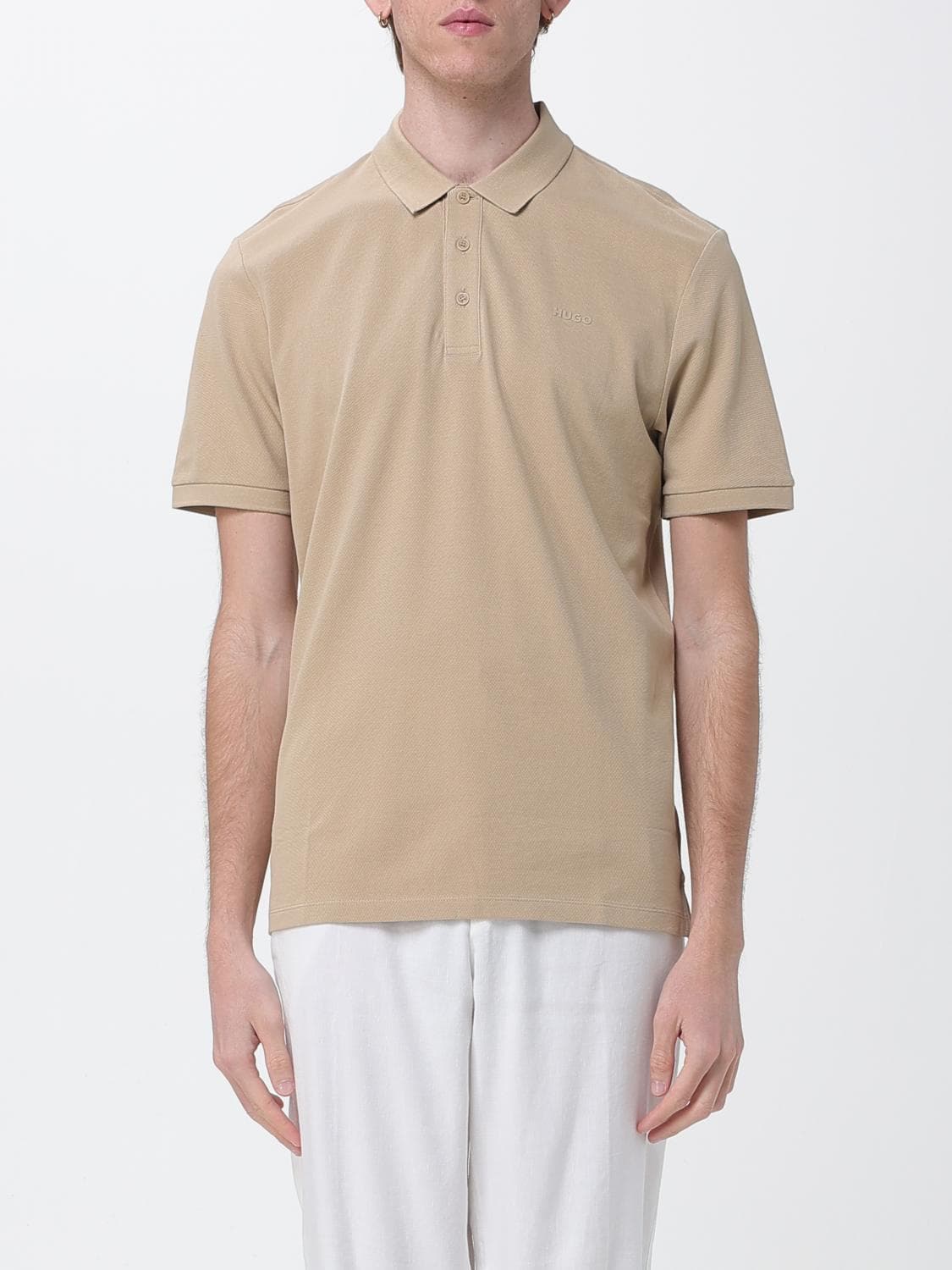 Hugo Polo Shirt Men color Beige