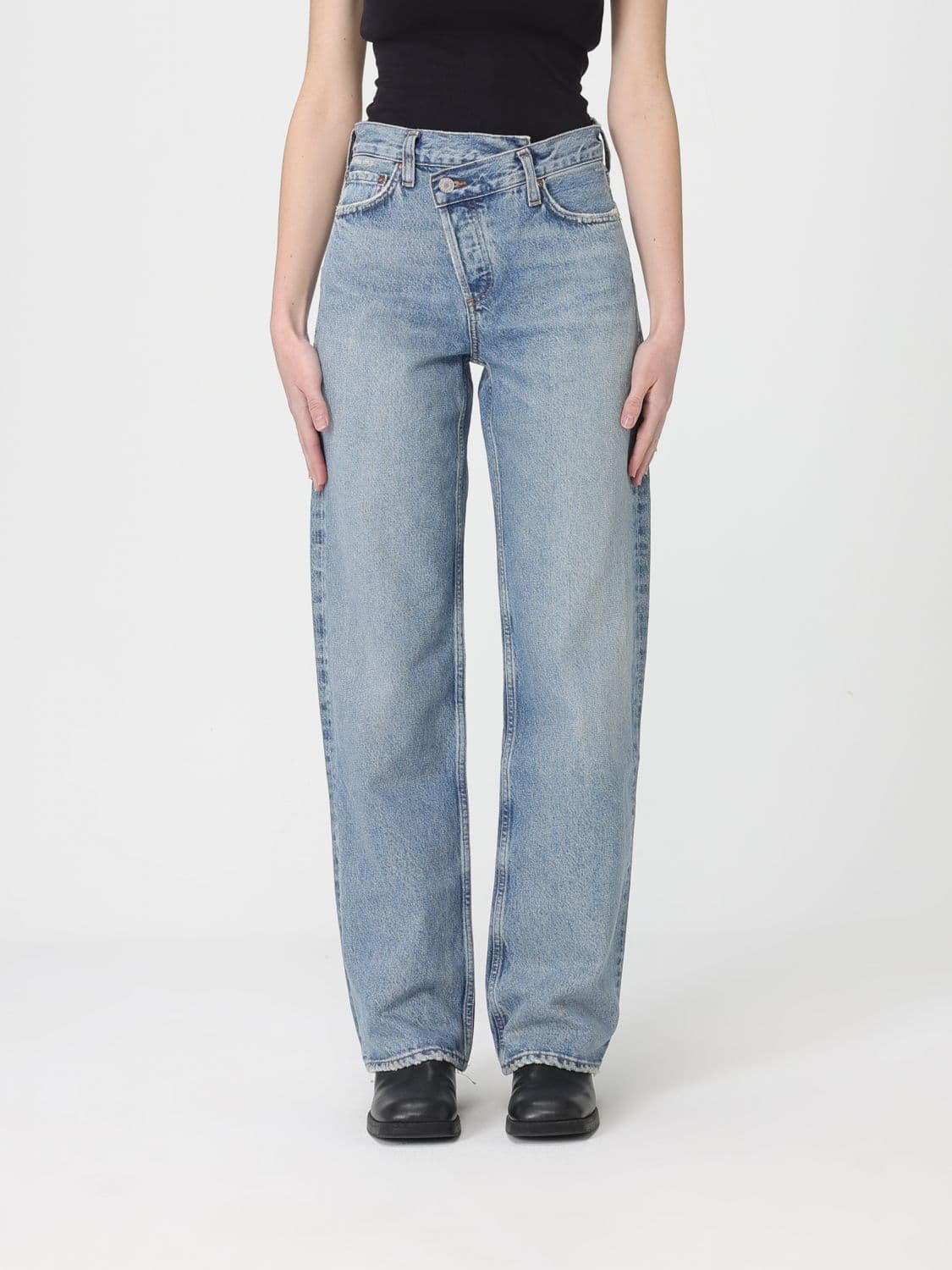 Agolde Jeans Woman color Stone Washed