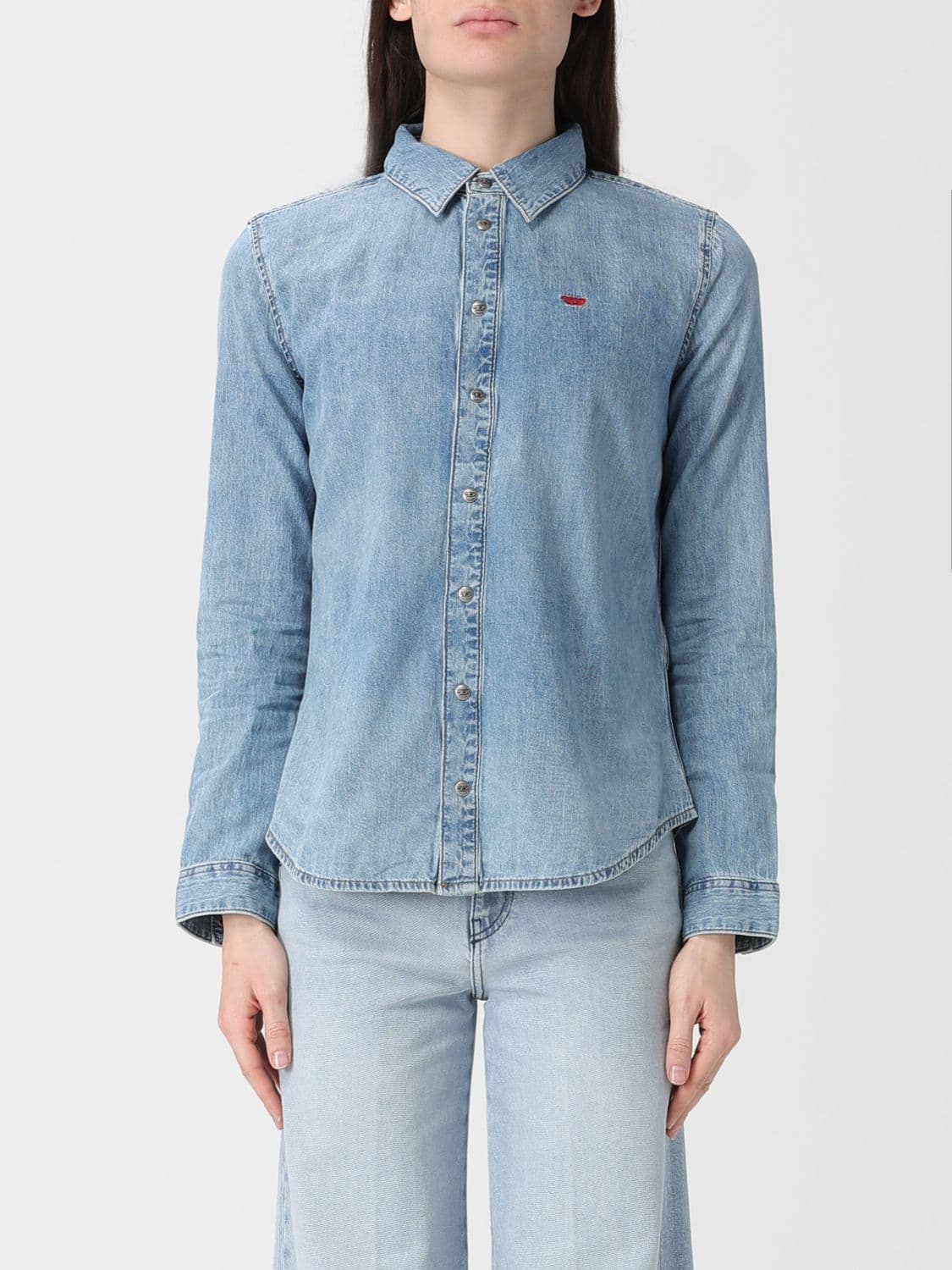 Diesel Shirt Woman color Denim