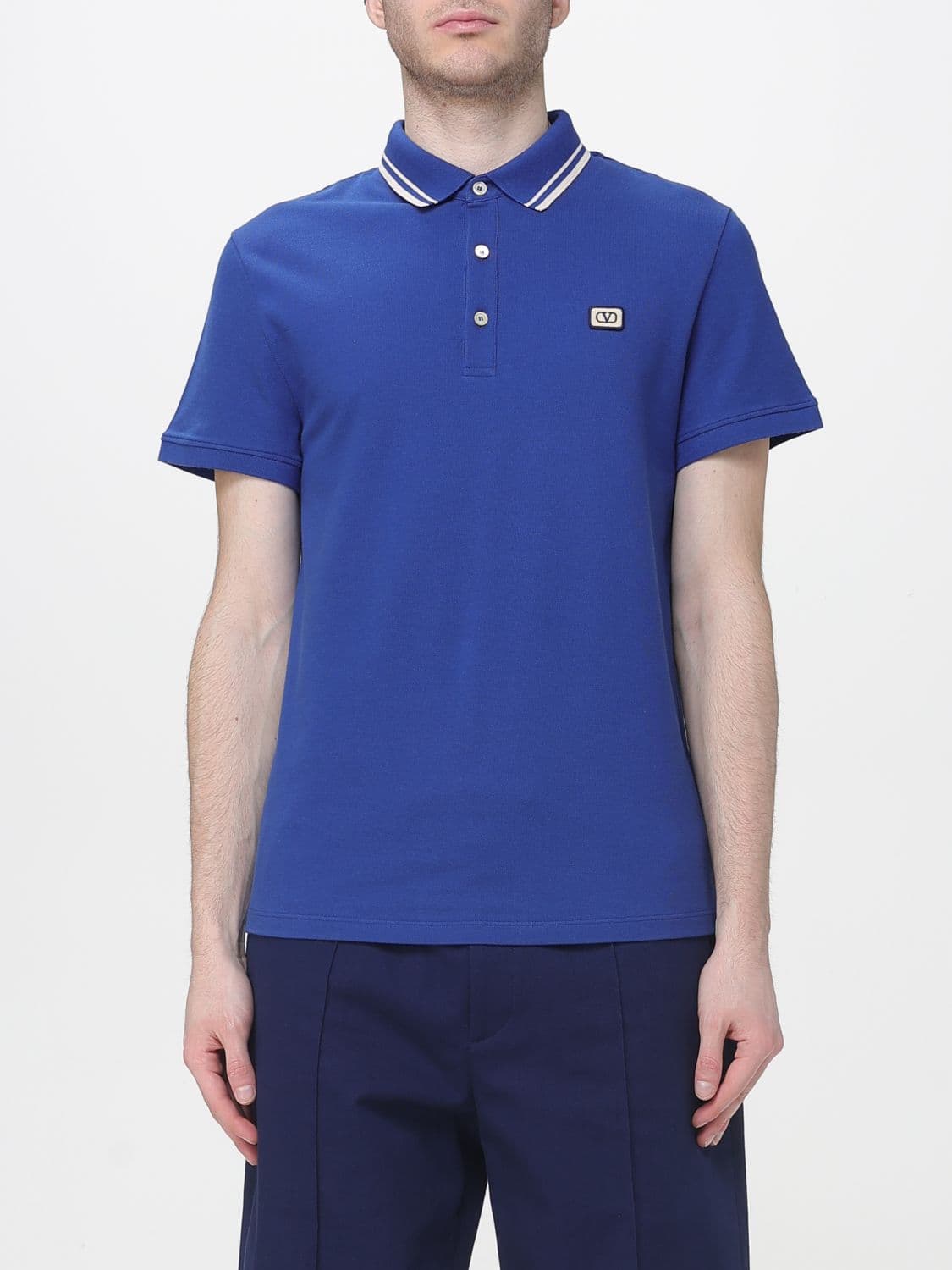 Valentino Polo Shirt Men color Blue