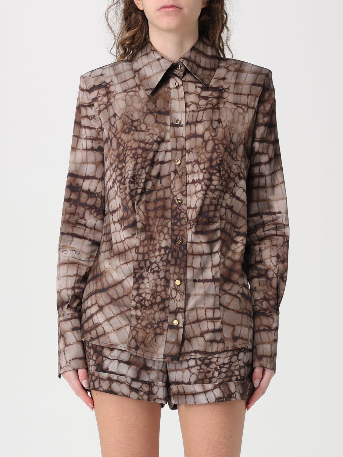 Elisabetta Franchi Shirt Woman color Brown