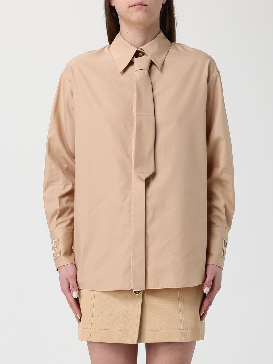 Elisabetta Franchi Shirt Woman color Beige
