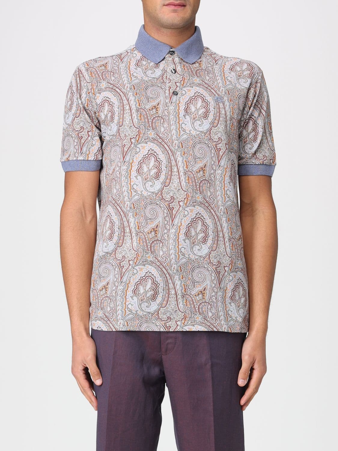 Etro Polo Shirt Men color Beige · S