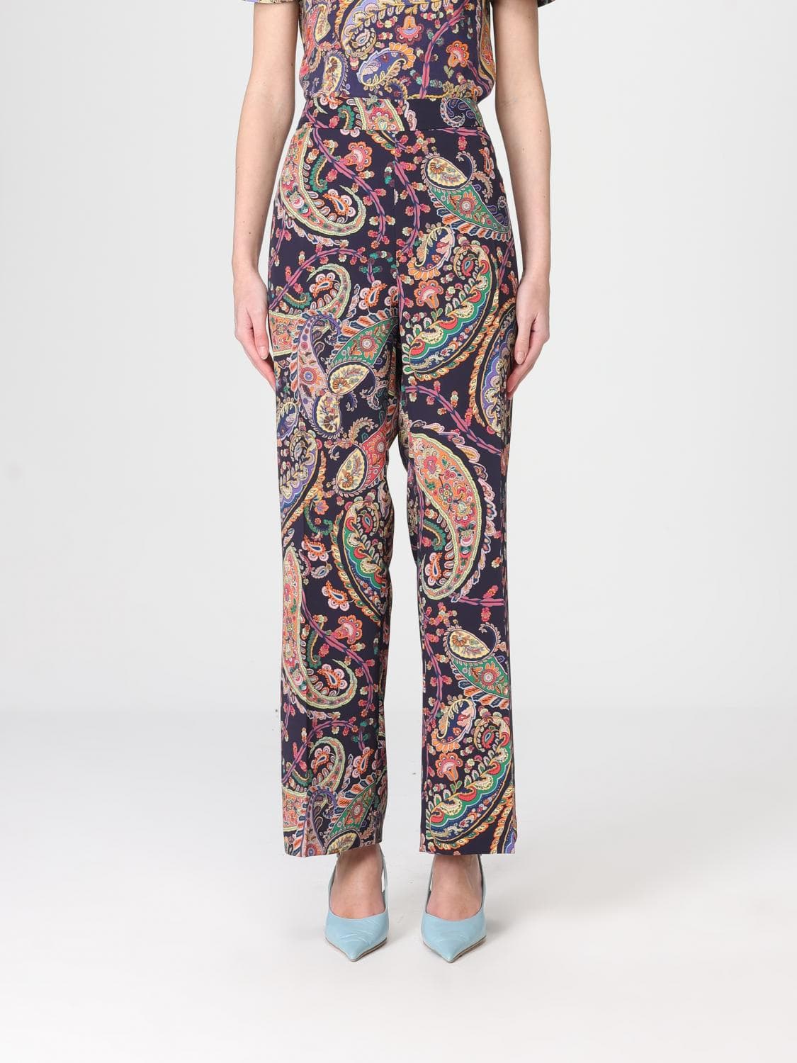 Etro Pants Woman color Multicolor