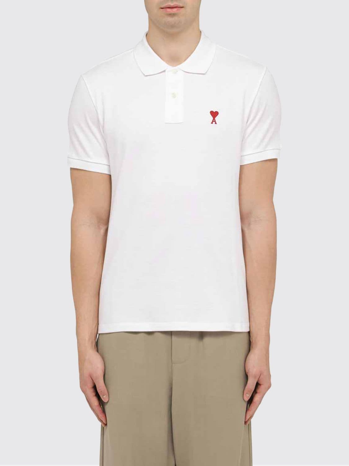 Ami Paris Polo Shirt Men color White