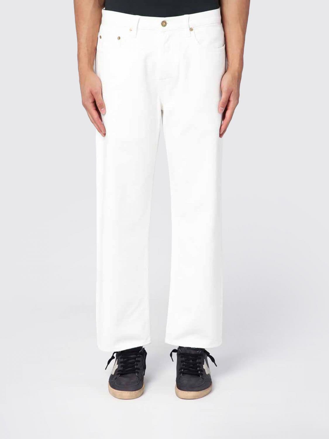 Golden Goose Jeans Men color White