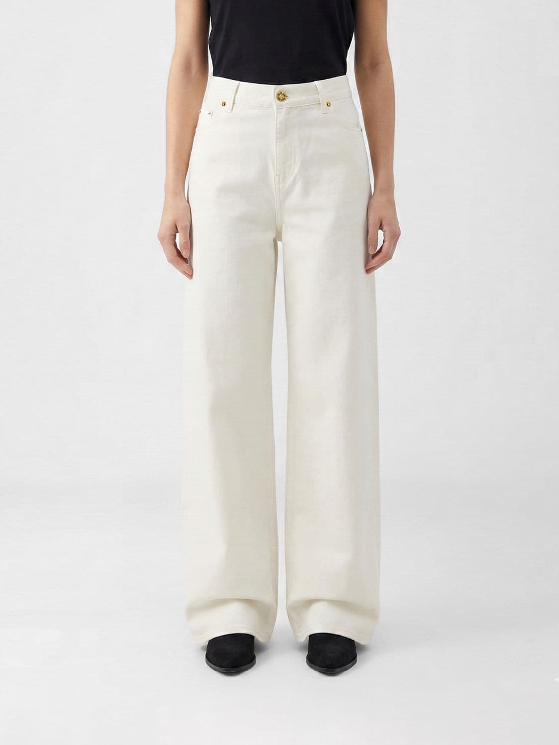 Golden Goose Jeans Woman color White