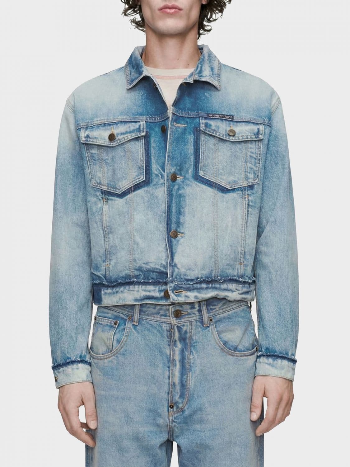 Maison Margiela Jacket Men color Denim · 52