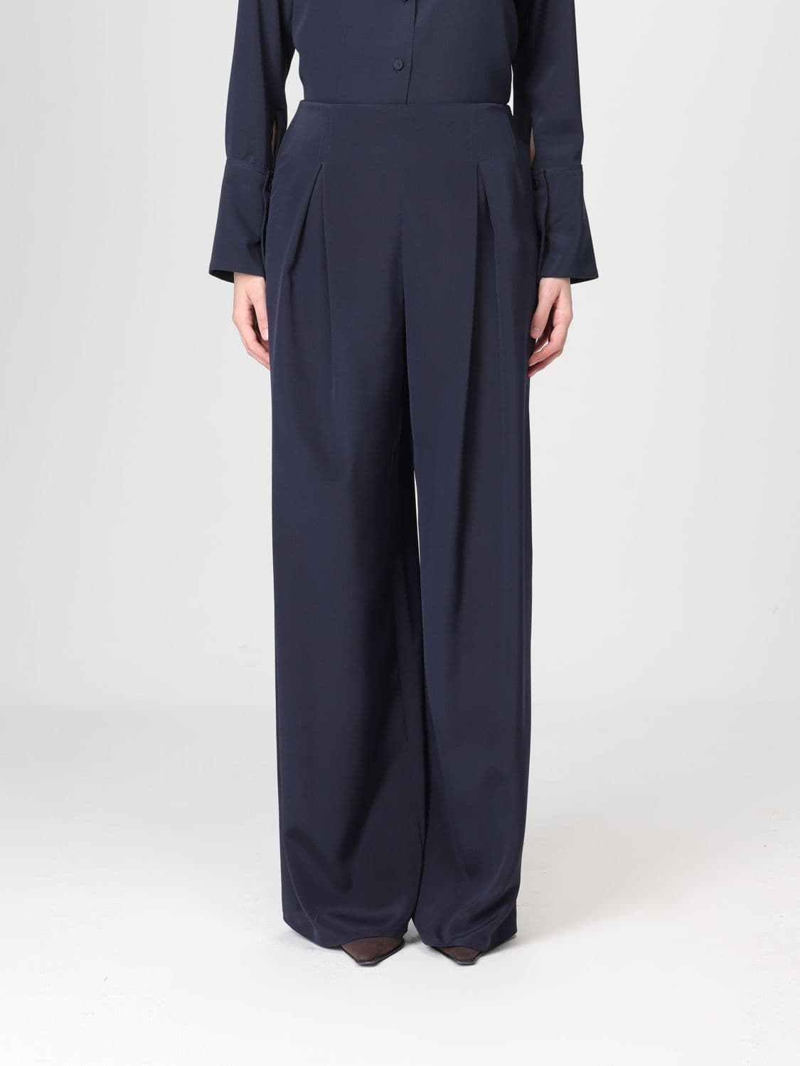 Max Mara Pure Pants Woman color Blue