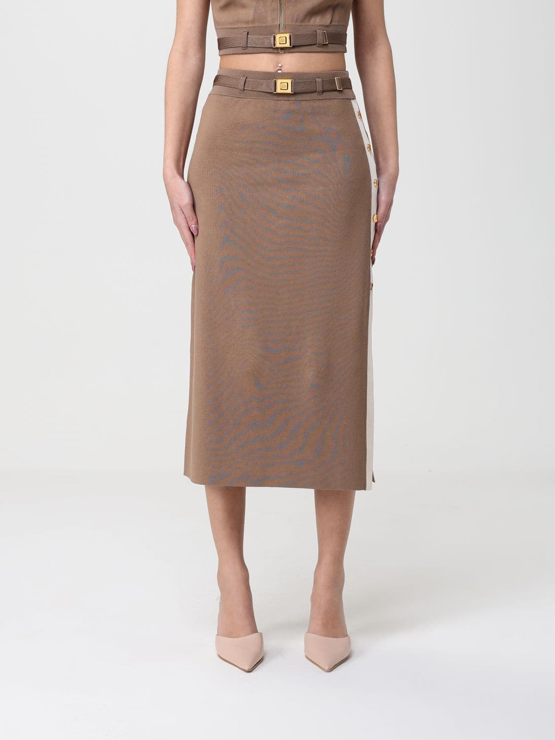 Elisabetta Franchi Skirt Woman color Sand