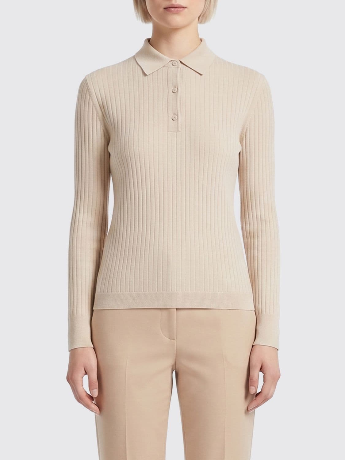 Max Mara Polo Shirt Woman color Nude