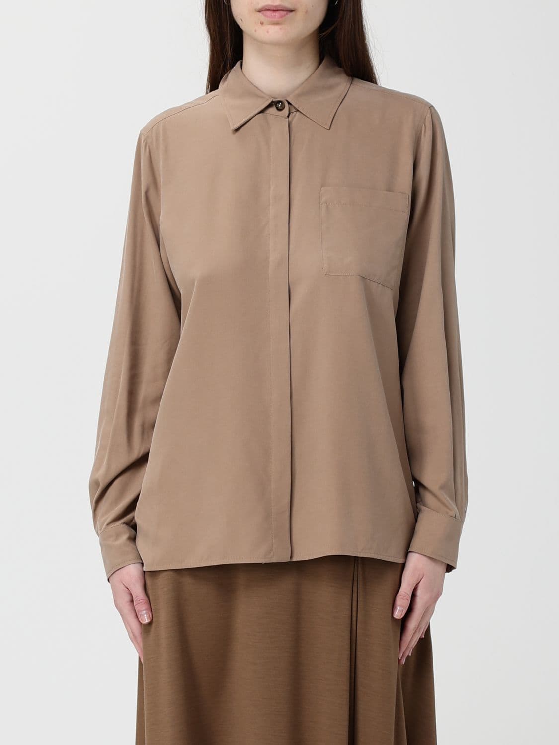 Max Mara Shirt Woman color Tobacco