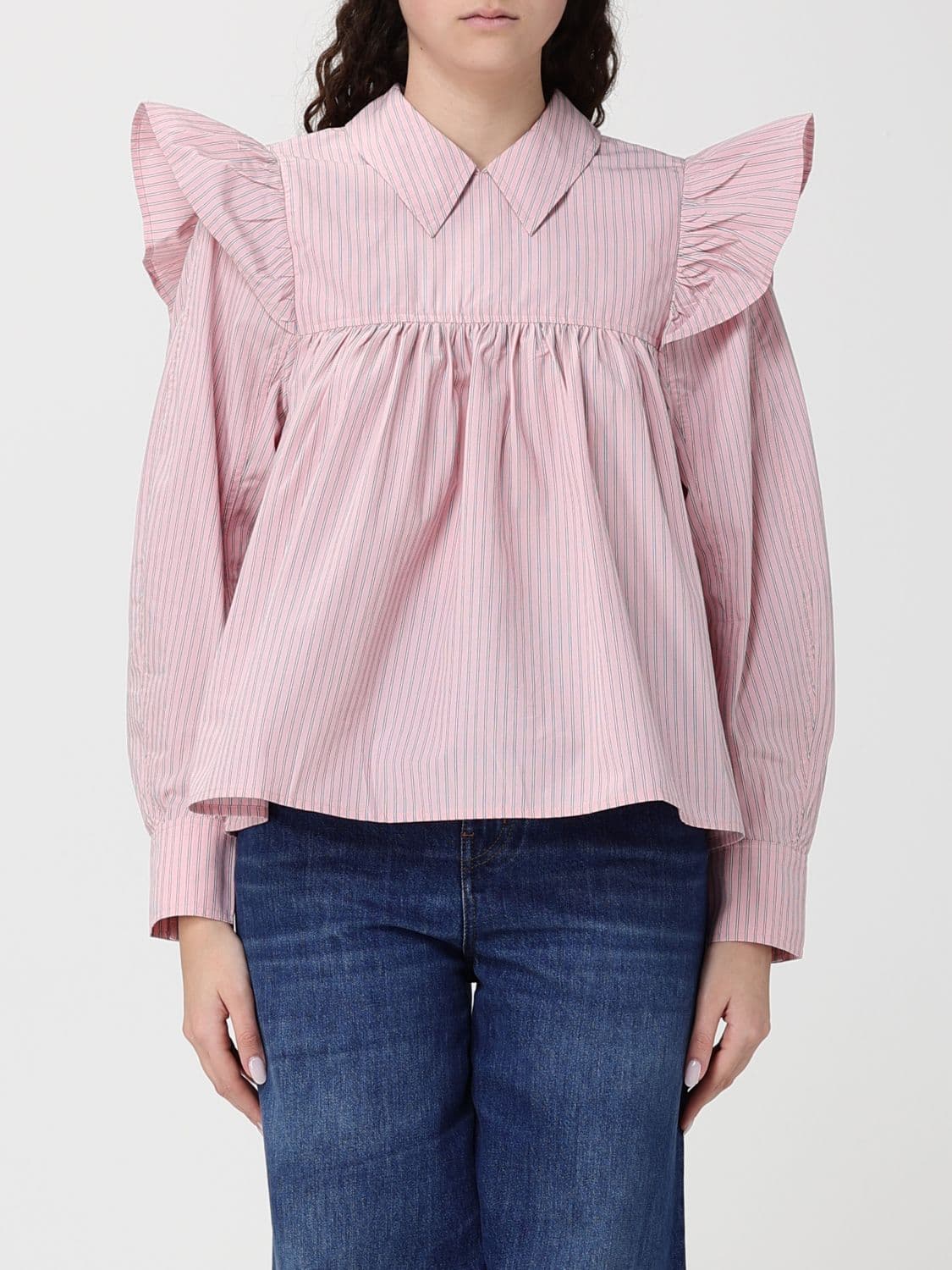 Ganni Shirt Woman color Pink