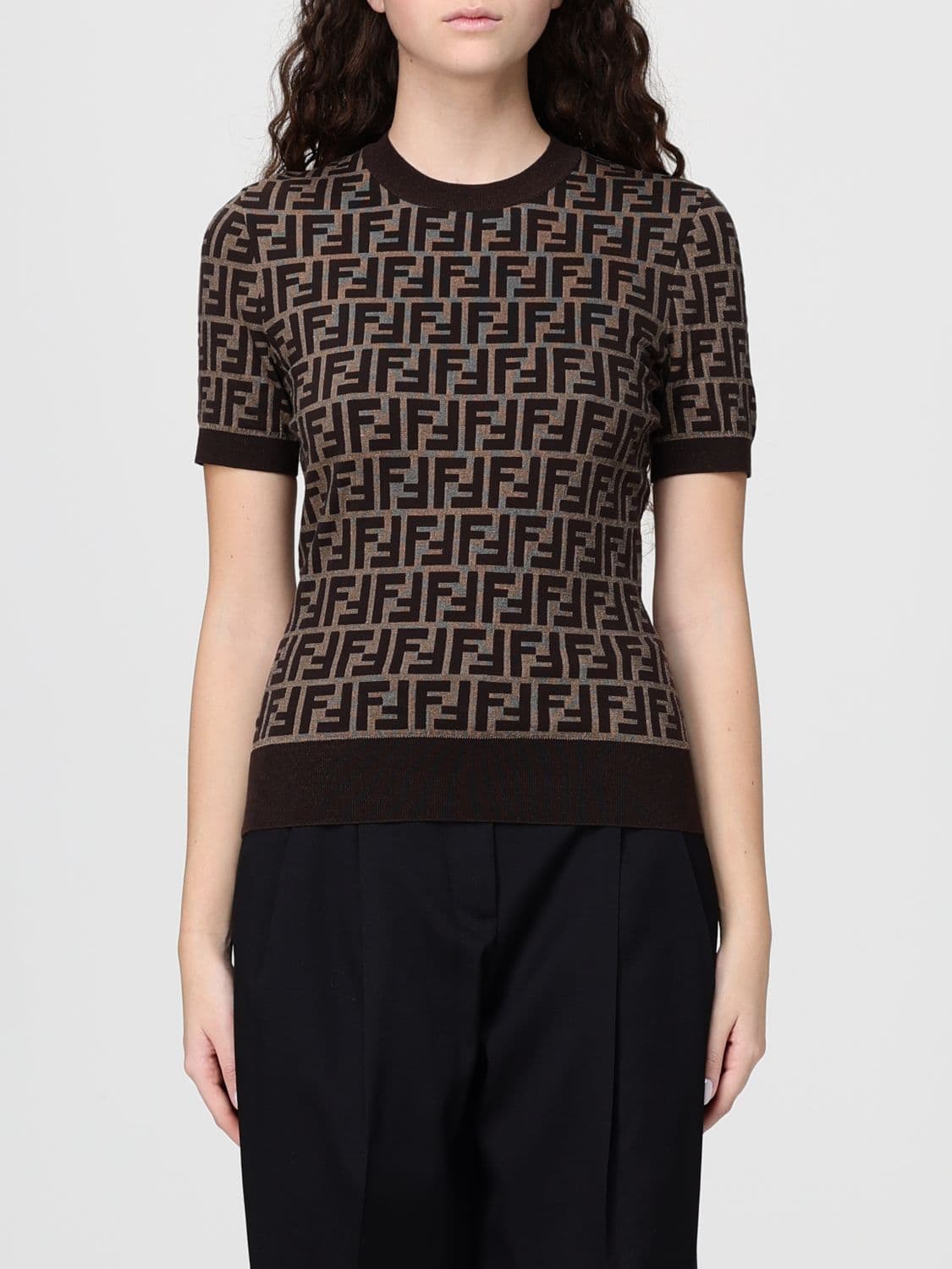 Fendi Sweater Woman color Brown