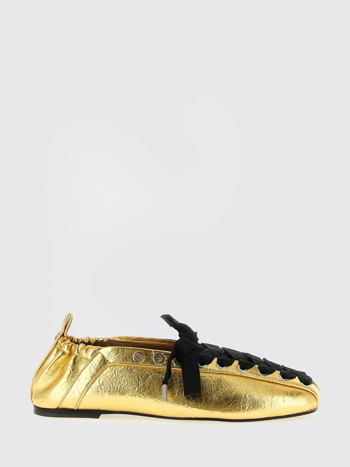 Ganni Ballet Flat Woman color Gold