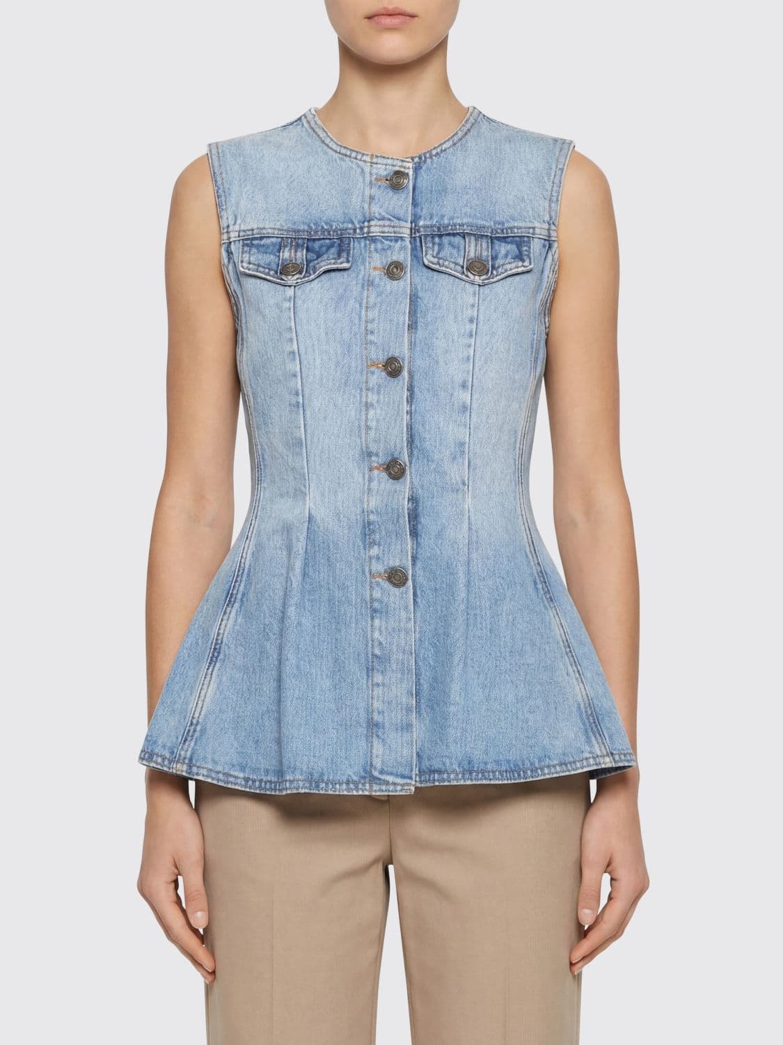 Rotate Top Woman color Blue